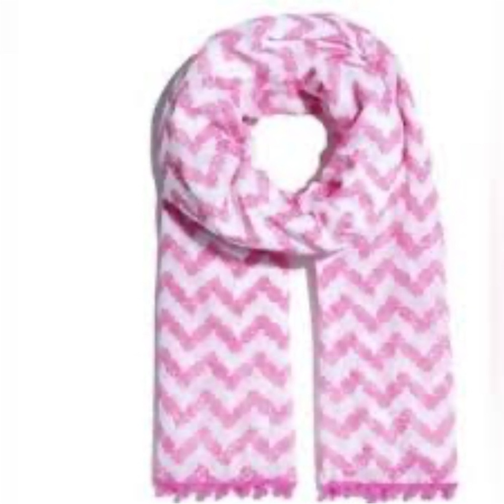 Lilly Pulitzer Pink and White Pineapple Print Scarf